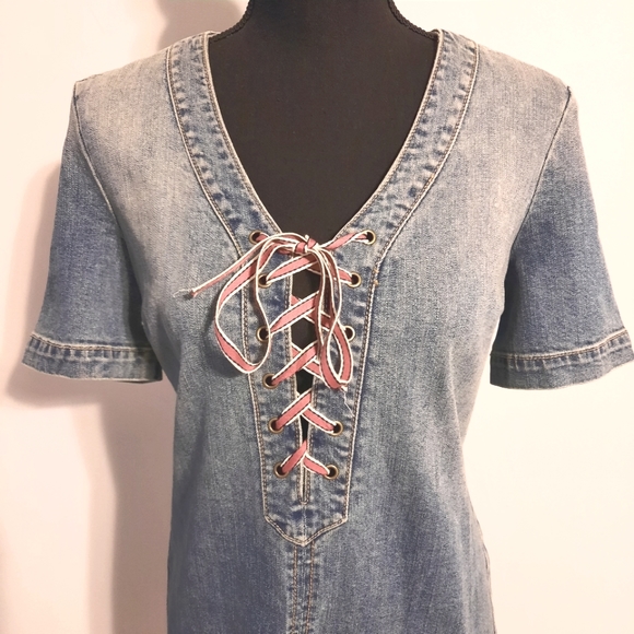 Denim Dress NWOT Size Med - Picture 11 of 12